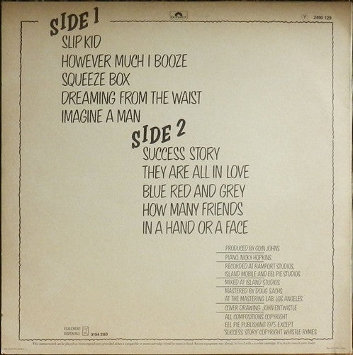 The Who : The Who By Numbers (LP, Album)