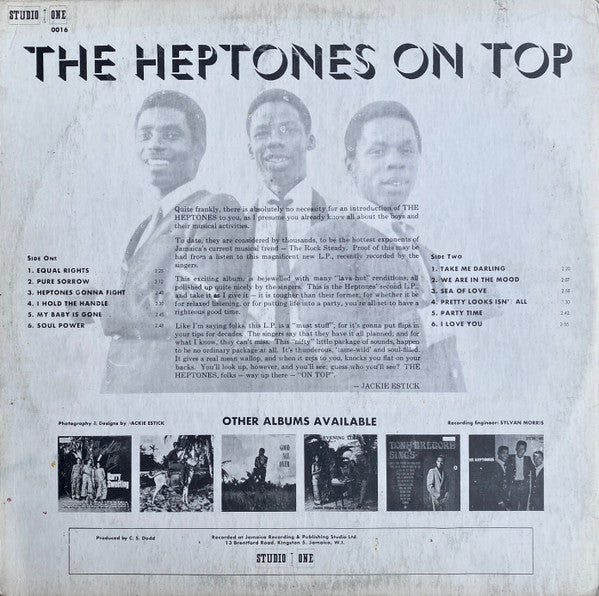 The Heptones : On Top (LP, Album, RP)