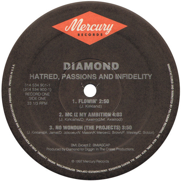 Diamond* : Hatred, Passions And Infidelity (2xLP, Album)