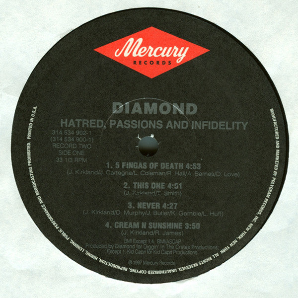 Diamond* : Hatred, Passions And Infidelity (2xLP, Album)