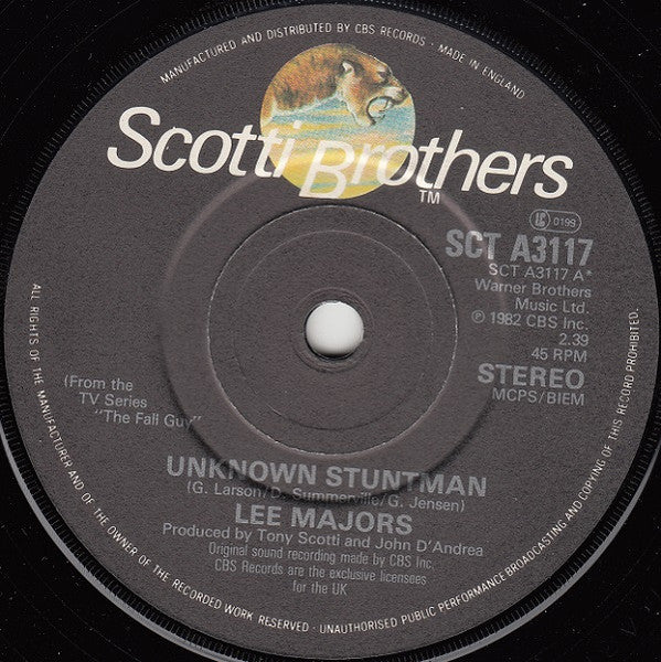 Lee Majors (2) : Unknown Stuntman (7", Single)