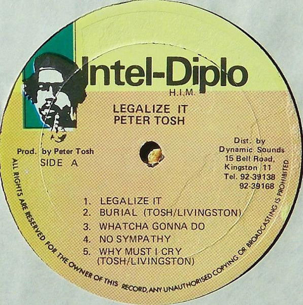 Peter Tosh : Legalize It (LP, Album, RE)