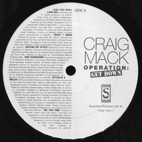 Craig Mack : Operation: Get Down (LP, Album)