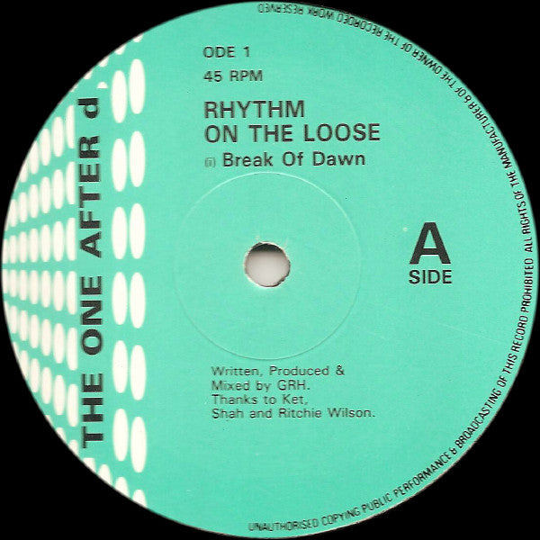 Rhythm On The Loose : Break Of Dawn / Optimisim (Fall Down) (12")