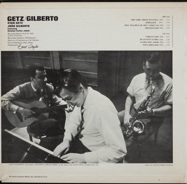 Stan Getz / João Gilberto Featuring Antonio Carlos Jobim : Getz / Gilberto (LP, Album, Mono, MGM)