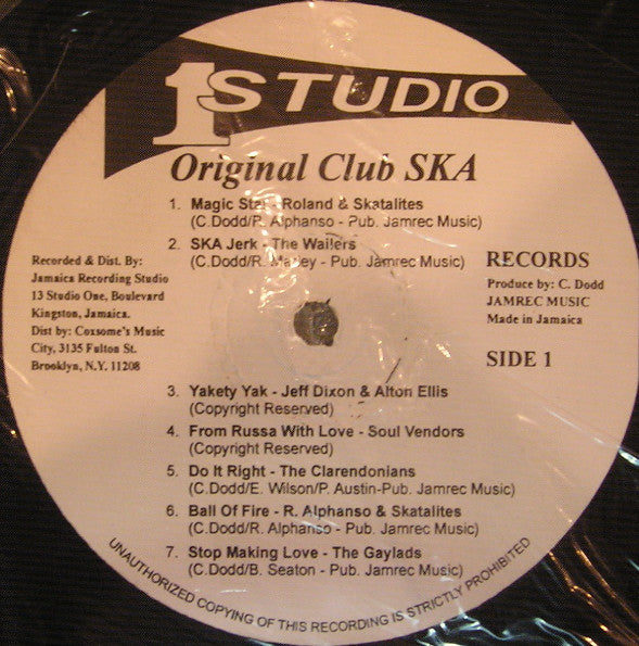 Various : Original Club Ska (LP, Comp, RE)