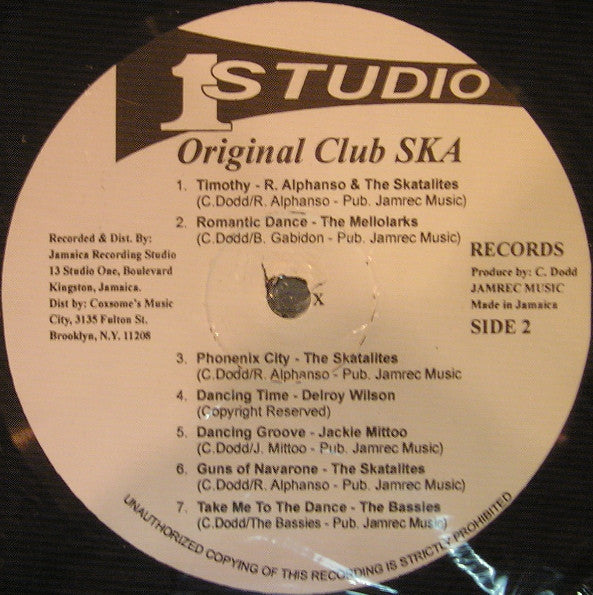Various : Original Club Ska (LP, Comp, RE)