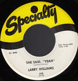 Larry Williams (3) : Bad Boy / She Said, "Yeah" (7", Single)