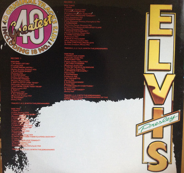Elvis Presley : Elvis's  40 Greatest (2xLP, Comp, Mono, Gat)