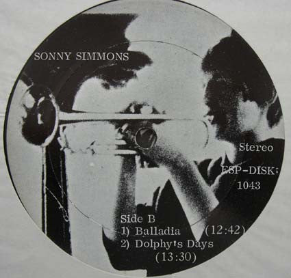 Sonny Simmons : Music From The Spheres (LP, Album)