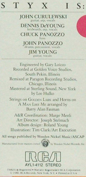 Styx : Miracles (LP, Album, RE, Ind)