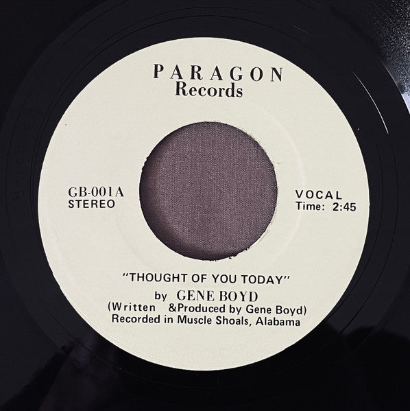 Gene Boyd : Thought Of You Today (7")