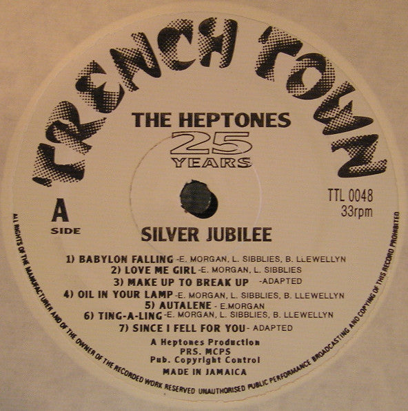 The Heptones : 25 Years Silver Jubilee (LP, Comp)