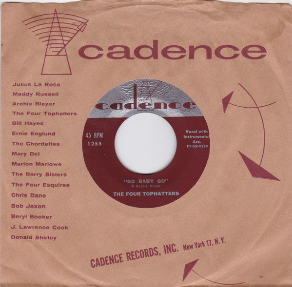 The Four Tophatters : Go Baby Go (7")