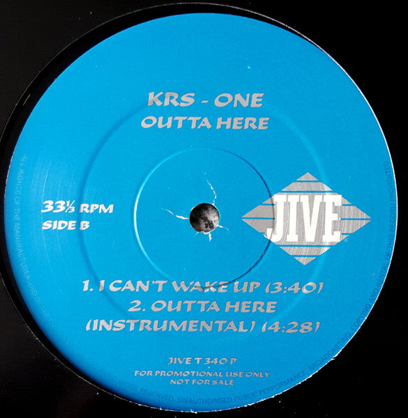 KRS-One : Outta Here (12", Promo)