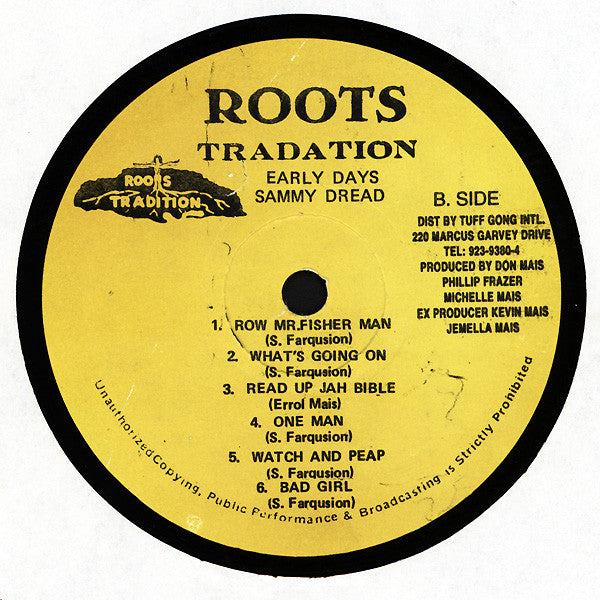 Sammy Dread : Early Days (LP, Comp)