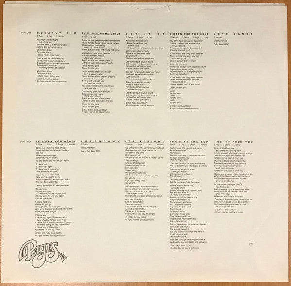Pages (2) : Pages (LP, Album, Promo)