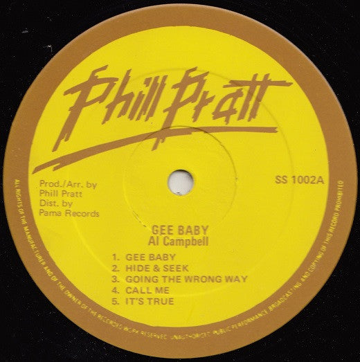 Al Campbell : Gee Baby (LP, Album, RE)