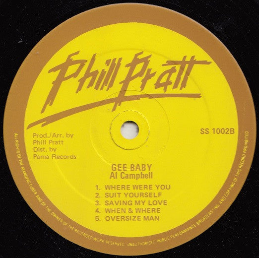 Al Campbell : Gee Baby (LP, Album, RE)