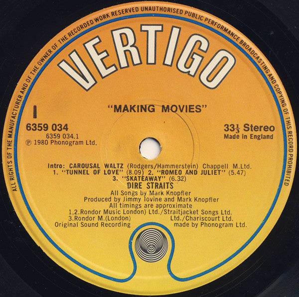 Dire Straits : Making Movies (LP, Album, M/Print)