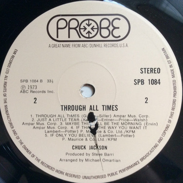 Chuck Jackson : Through All Times (LP, Album)