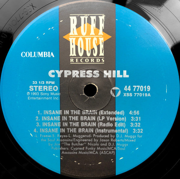 Cypress Hill : Insane In The Brain (12", Single)