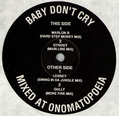Unknown Artist : Baby Don't Cry (12")