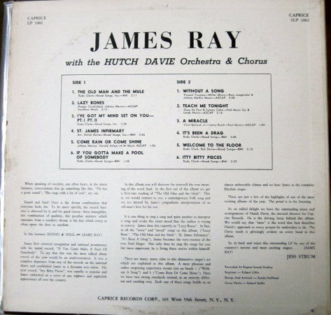 James Ray (2) : James Ray (LP, Mono)