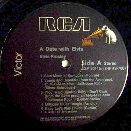 Elvis Presley : A Date With Elvis (LP, Comp, RE)