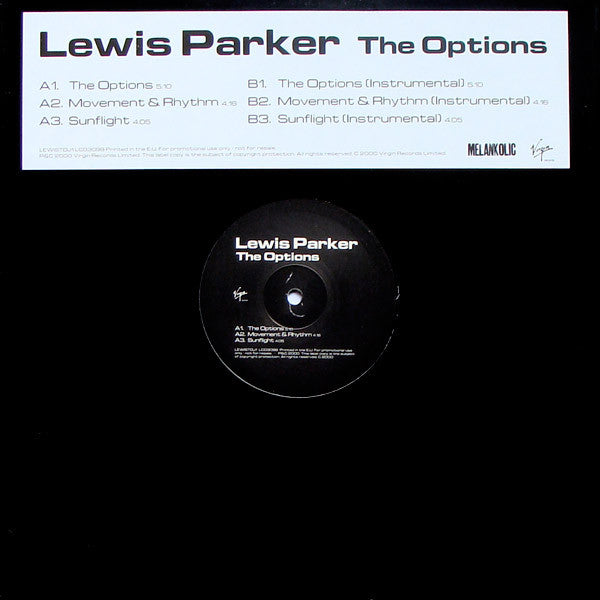 Lewis Parker : The Options (12", Promo)