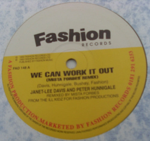 Janet Lee Davis And Peter Hunnigale : We Can Work It Out (12")