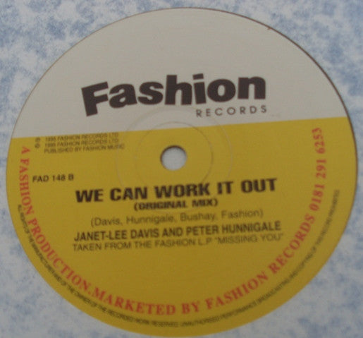 Janet Lee Davis And Peter Hunnigale : We Can Work It Out (12")