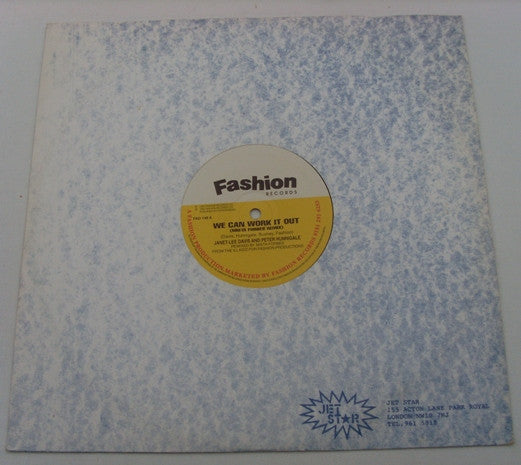 Janet Lee Davis And Peter Hunnigale : We Can Work It Out (12")