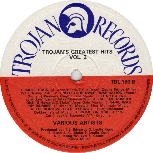 Various : Trojan's Greatest Hits Vol. 2 (LP, Comp)