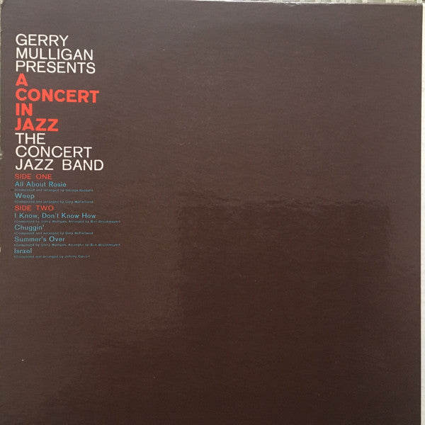 The Concert Jazz Band* : Gerry Mulligan Presents A Concert In Jazz (LP, Album, MGM)