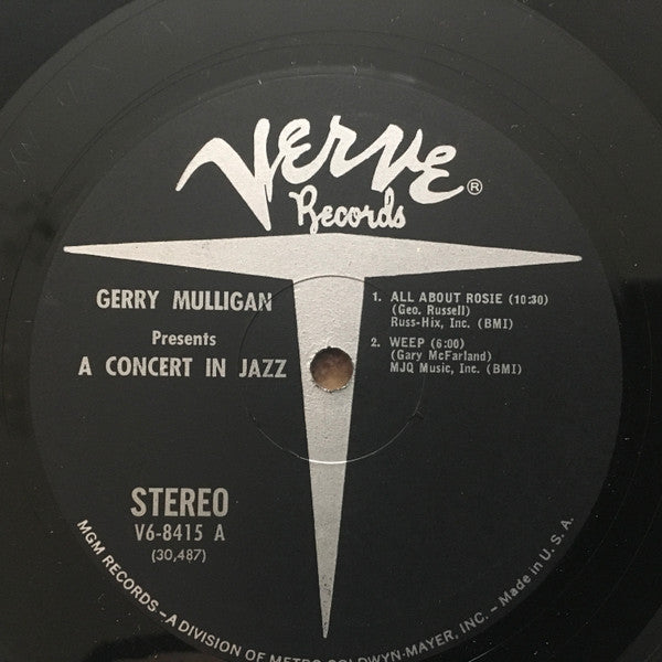 The Concert Jazz Band* : Gerry Mulligan Presents A Concert In Jazz (LP, Album, MGM)