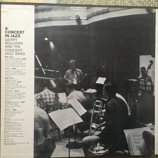 The Concert Jazz Band* : Gerry Mulligan Presents A Concert In Jazz (LP, Album, MGM)
