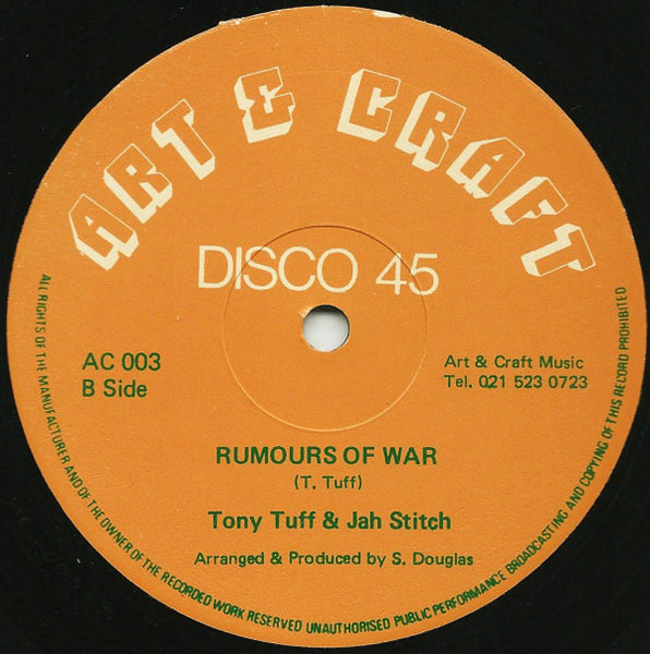 Tony Tuff / Tony Tuff & Jah Stitch : Look Ya / Rumours Of War (12")