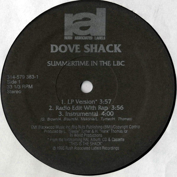 Dove Shack : Summertime In The LBC / Bomb Drop (12")