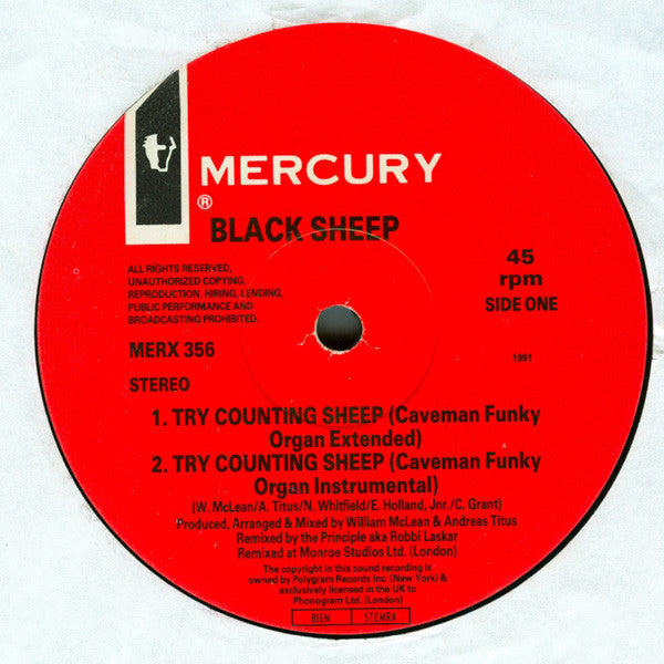Black Sheep : Try Counting Sheep (12")