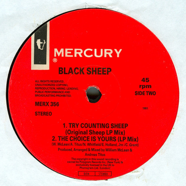 Black Sheep : Try Counting Sheep (12")