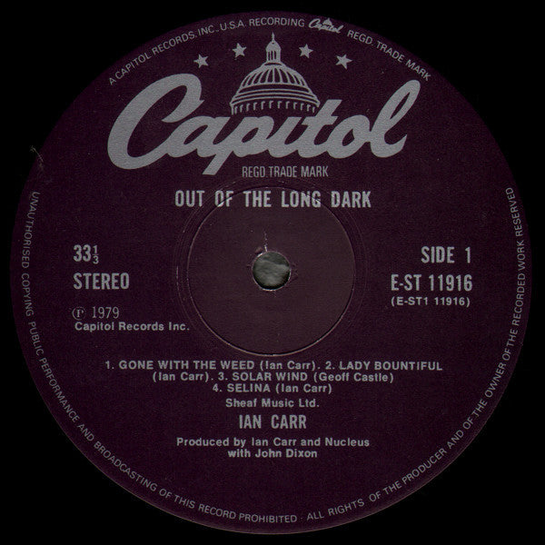 Ian Carr's Nucleus* : Out Of The Long Dark (LP, Album)