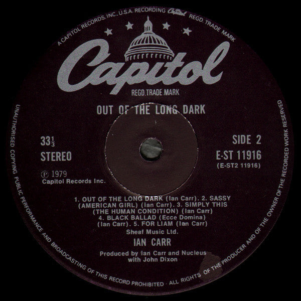 Ian Carr's Nucleus* : Out Of The Long Dark (LP, Album)