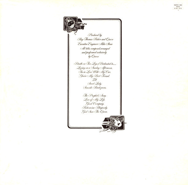Queen : A Night At The Opera (LP, Album, RP, Emb)