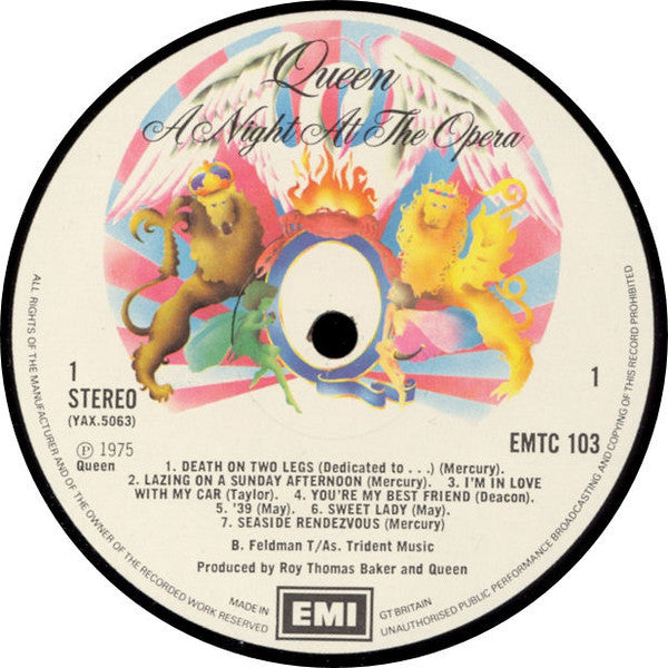 Queen : A Night At The Opera (LP, Album, RP, Emb)