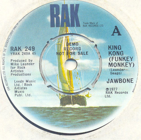 Jawbone (3) : King Kong (Funky Monkey) (7", Single, Promo)