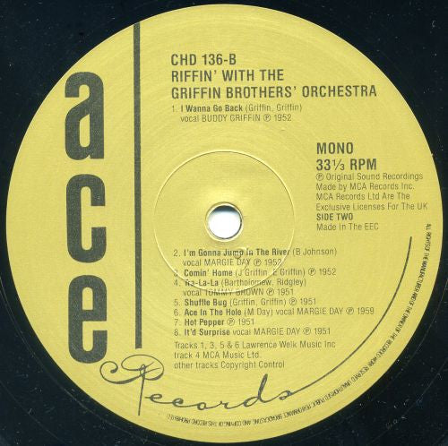 The Griffin Brothers : Riffin' With The Griffin Brothers Orchestra (LP, Comp, Mono)