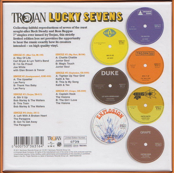 Various : Trojan Lucky Sevens (7x7", Single, RE + Box, Comp, Ltd, Num)