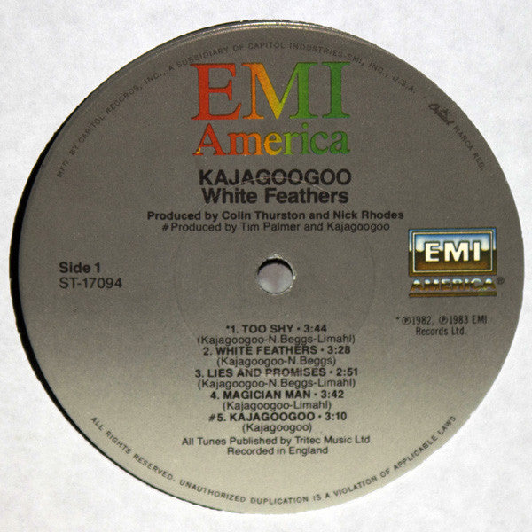 Kajagoogoo : White Feathers (LP, Album, Jac)