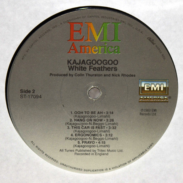 Kajagoogoo : White Feathers (LP, Album, Jac)